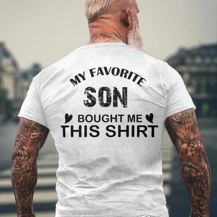 My Favorite Son Bought Me This Men's Crewneck Short Sleeve Back Print T-shirt Gifts for Old Men