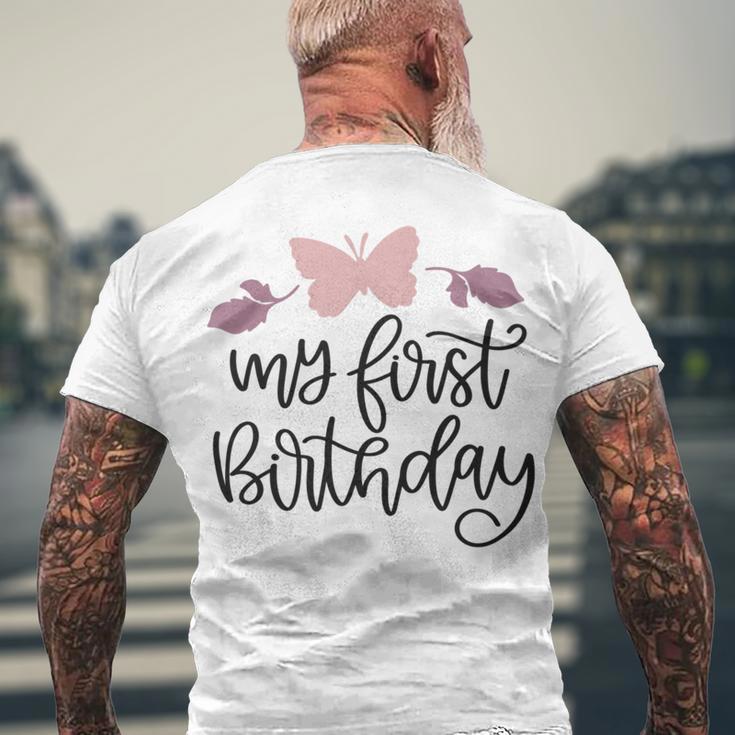 My First Birthday Men's Crewneck Short Sleeve Back Print T-shirt Gifts for Old Men