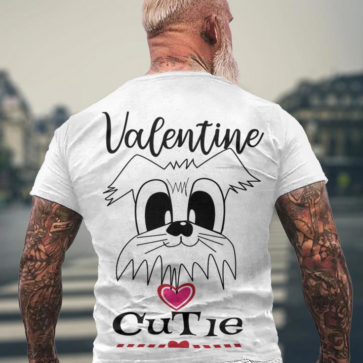 My Valentine Puppy Cutie Men's Crewneck Short Sleeve Back Print T-shirt Gifts for Old Men