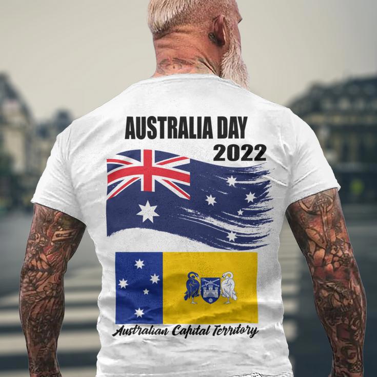 New Australia Day 2022 V2 Men's Crewneck Short Sleeve Back Print T-shirt Gifts for Old Men