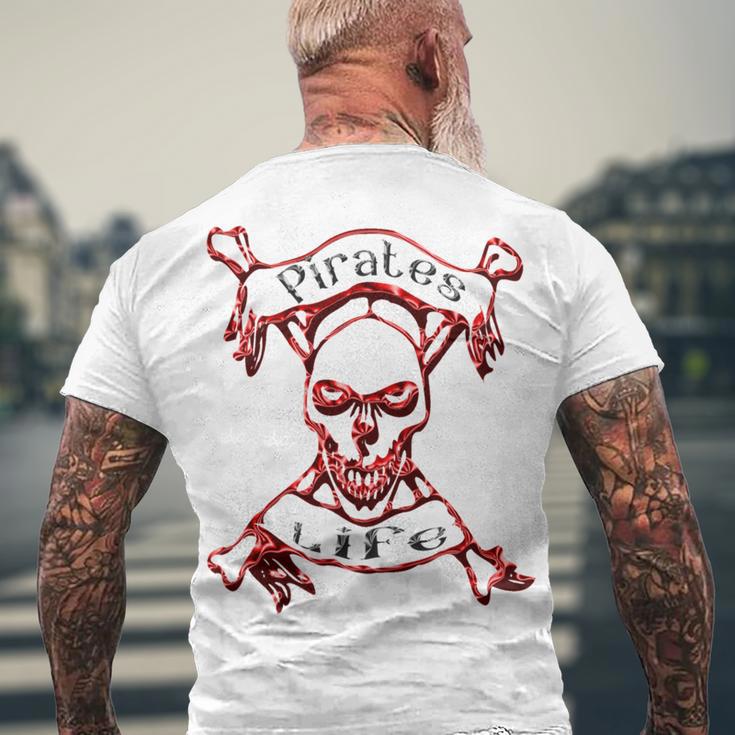 Pirates Life Talk Like A Pirate Day Men's Crewneck Short Sleeve Back Print T-shirt Gifts for Old Men