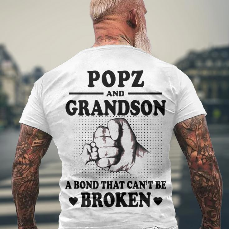 Popz Grandpa Popz And Grandson A Bond That Cant Be Broken Men's T-Shirt Back Print Gifts for Old Men