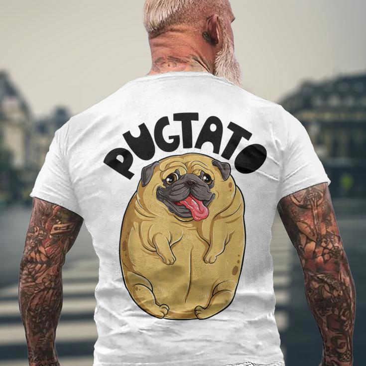 Pugtato Pug Potato Dog Lovers Costume Funny Meme Gifts Men's Crewneck Short Sleeve Back Print T-shirt Gifts for Old Men