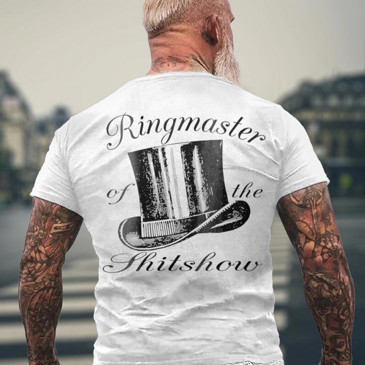 Ringmaster Of The Shitshow Men's Crewneck Short Sleeve Back Print T-shirt Gifts for Old Men