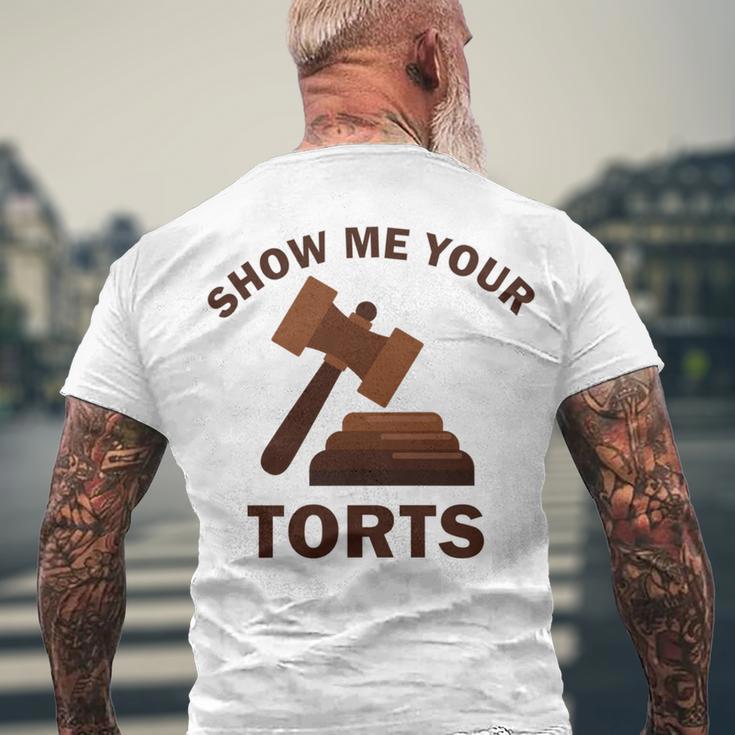 Show Me Your Torts V2 Men's Crewneck Short Sleeve Back Print T-shirt Gifts for Old Men