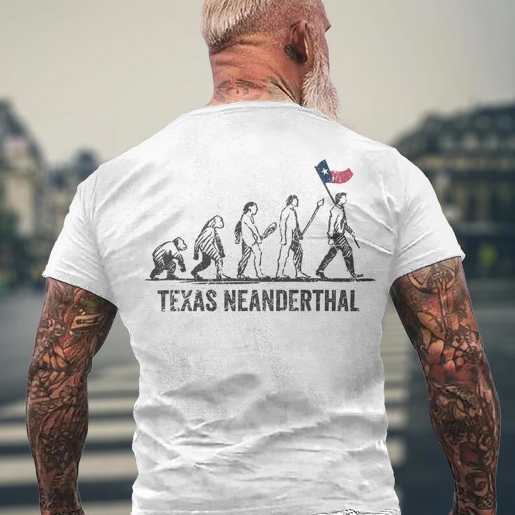 Texas Neanderthal Thinking Men's Crewneck Short Sleeve Back Print T-shirt Gifts for Old Men