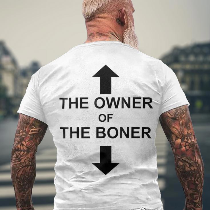 The Owner Of The Boner Men's Crewneck Short Sleeve Back Print T-shirt Gifts for Old Men