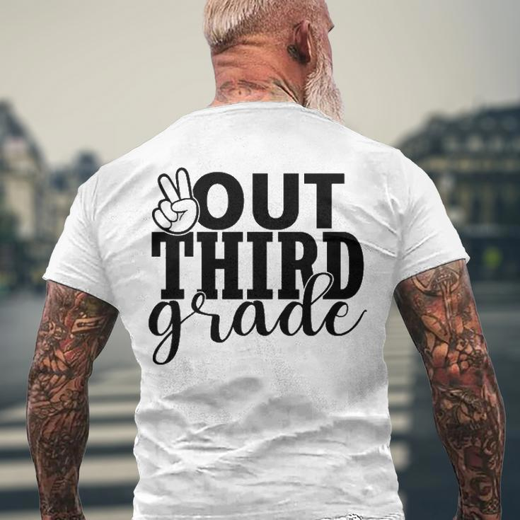 Third Grade Out School Tee - 3Rd Grade Peace Students Kids Men's Back Print T-shirt Gifts for Old Men
