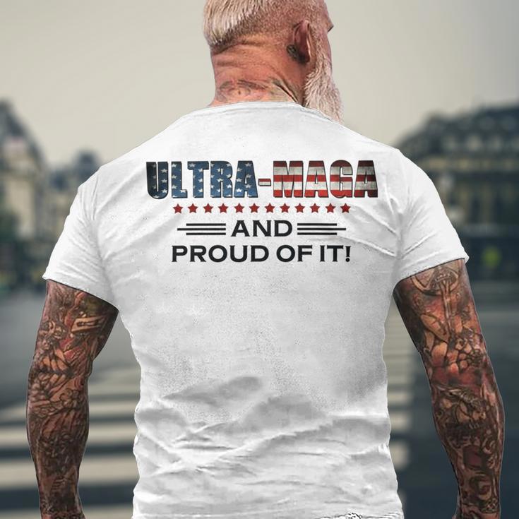 Ultra Maga And Proud Of It Antibiden Men's Crewneck Short Sleeve Back Print T-shirt Gifts for Old Men