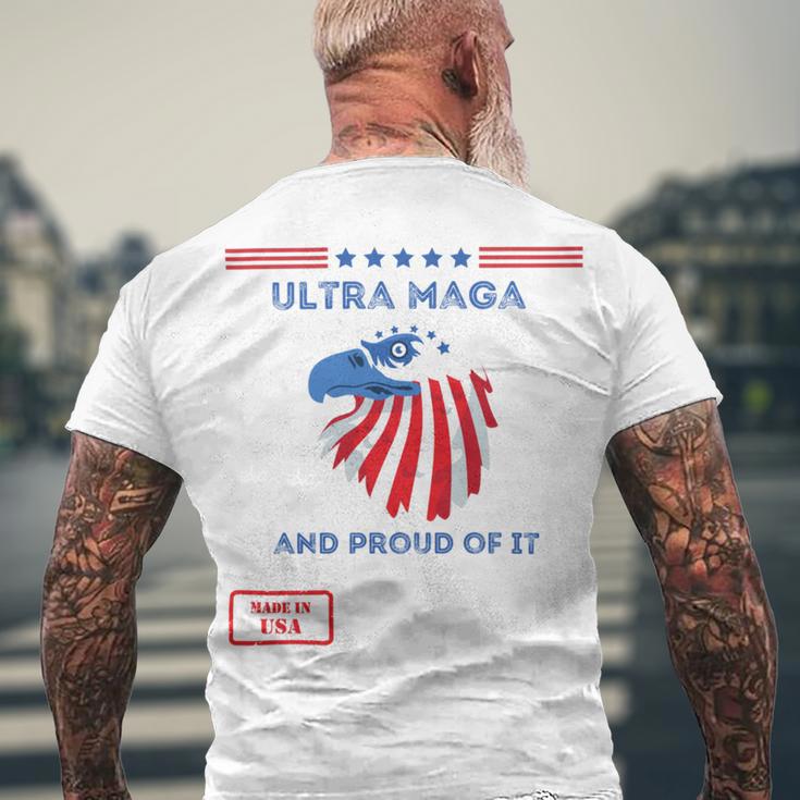 Ultra Maga And Proud Of It V12 Men's Crewneck Short Sleeve Back Print T-shirt Gifts for Old Men