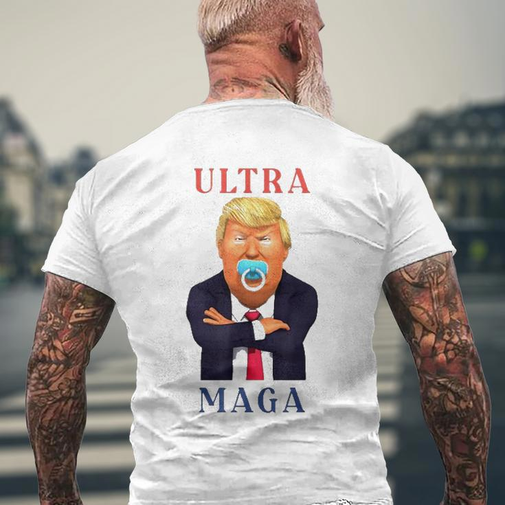 Ultra Maga Donald Trump Make America Great Again Men's Back Print T-shirt Gifts for Old Men
