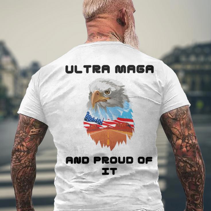 Ultra Mega And Proud Of It Pro Trump Patriotic Republican Men's Crewneck Short Sleeve Back Print T-shirt Gifts for Old Men