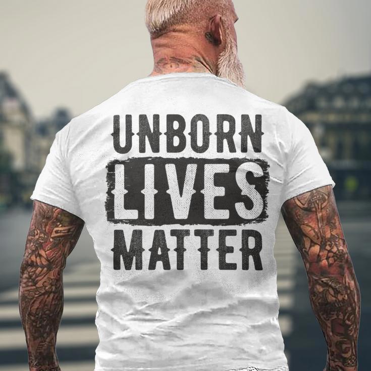 Unborn Lives Matter Men's Crewneck Short Sleeve Back Print T-shirt Gifts for Old Men