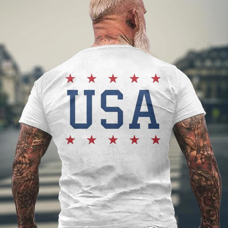 Usa Women Men Patriotic American Pride 4Th Of July Men's Back Print T-shirt Gifts for Old Men