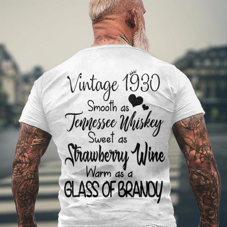 Vintage 1930 Woman Birthday Men's Crewneck Short Sleeve Back Print T-shirt Gifts for Old Men