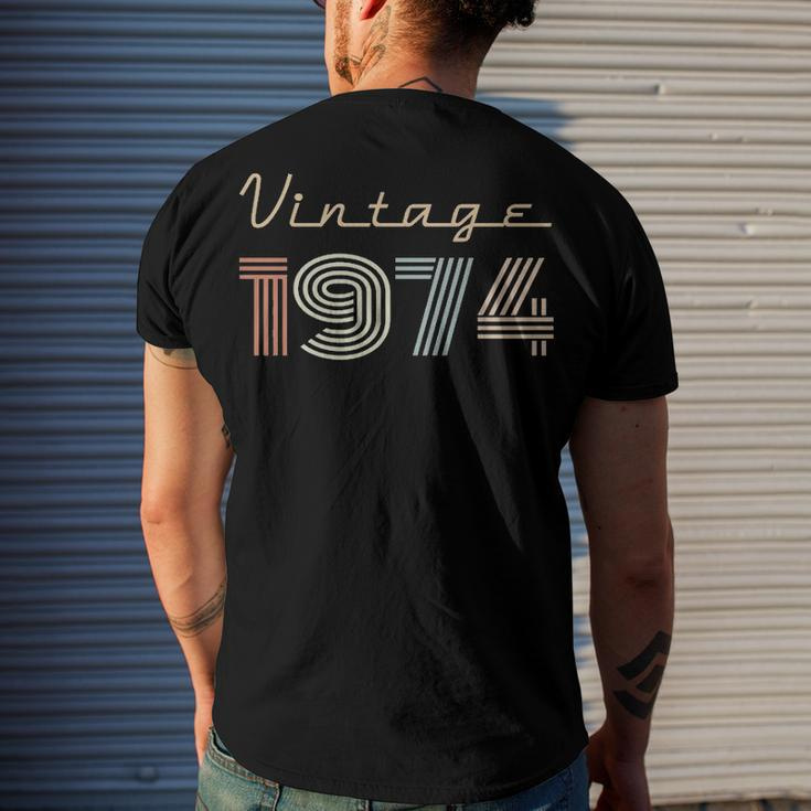 1974 Birthday Vintage 1974 Men's T-Shirt Back Print Gifts for Him