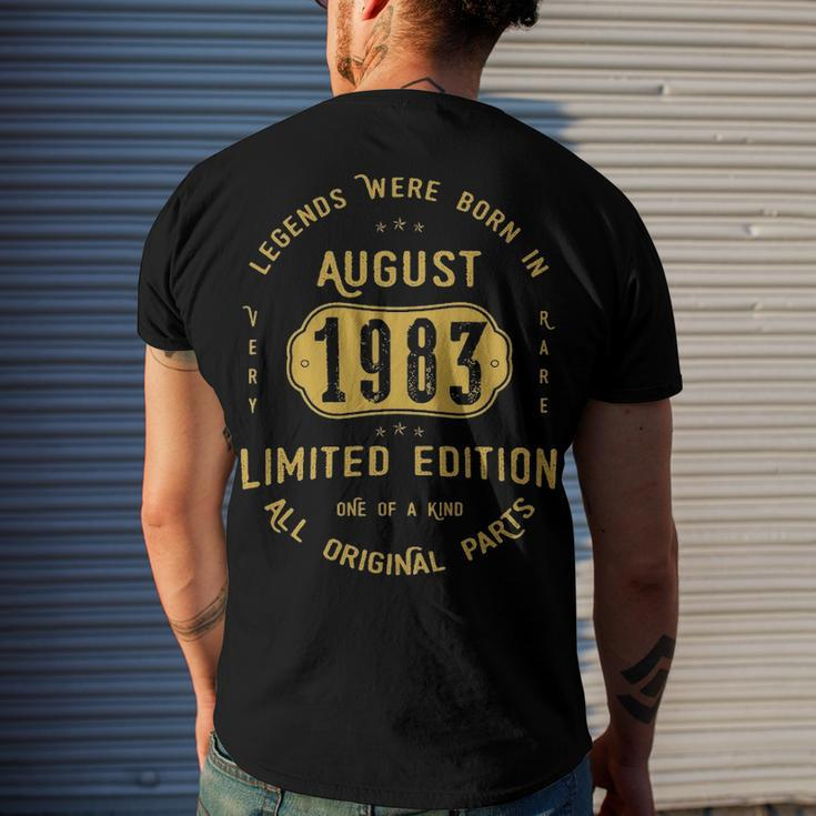 1983 August Birthday 1983 August Limited Edition Men's T-Shirt Back Print Gifts for Him