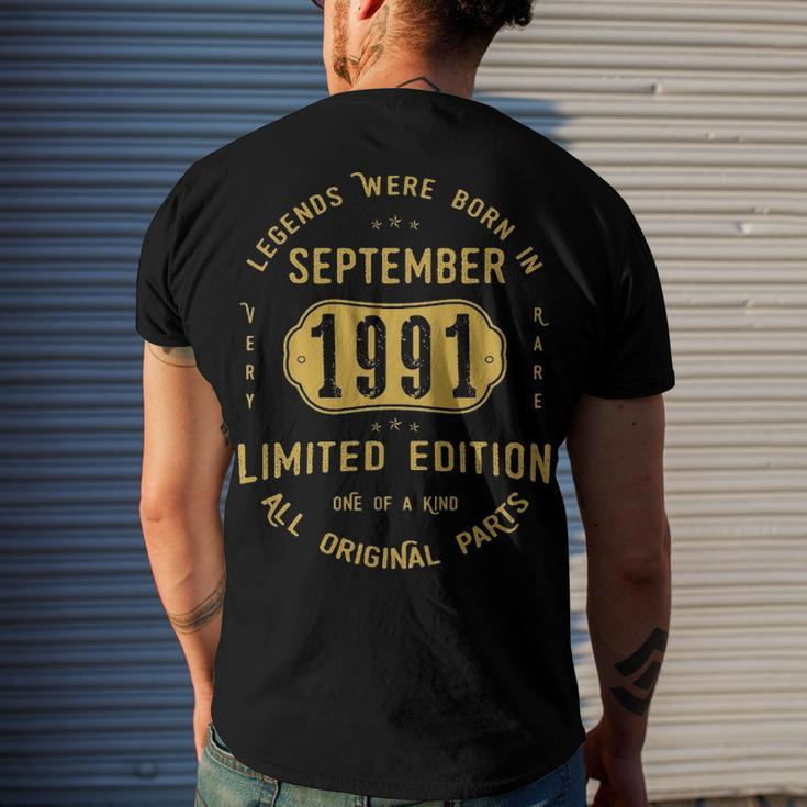 1991 September Birthday 1991 September Limited Edition Men's T-Shirt Back Print Gifts for Him