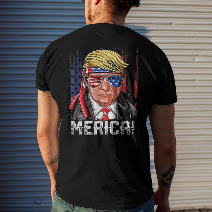 2024 Trump 4Th Of July S Merica Men's Back Print T-shirt Gifts for Him