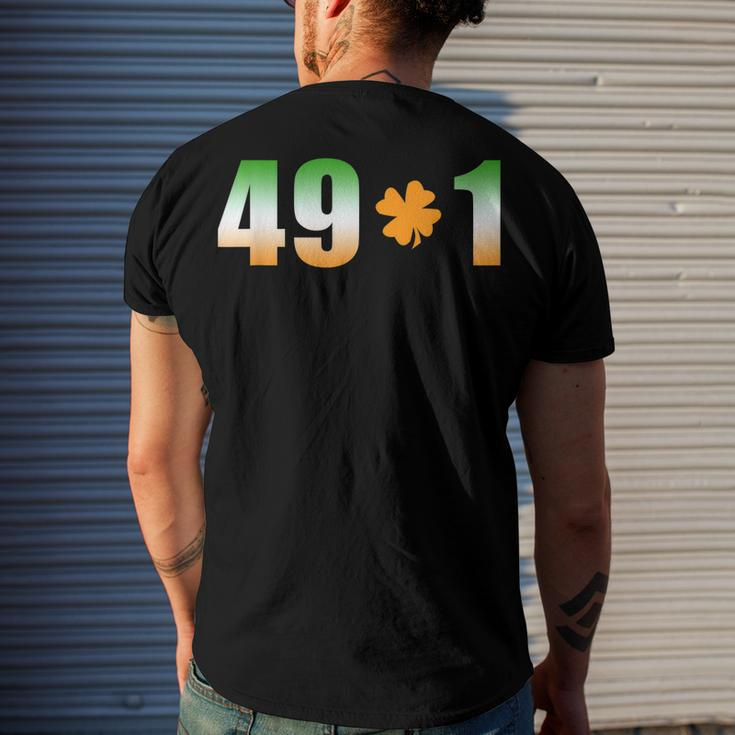 49-1 Irish Shamrock Boxing Fan Men's T-shirt Back Print Gifts for Him