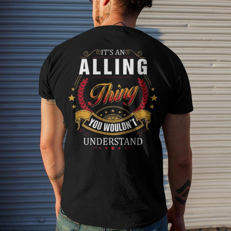 Alling Shirt Family Crest AllingShirt Alling Clothing Alling Tshirt Alling Tshirt For The Alling Men's T-Shirt Back Print Gifts for Him