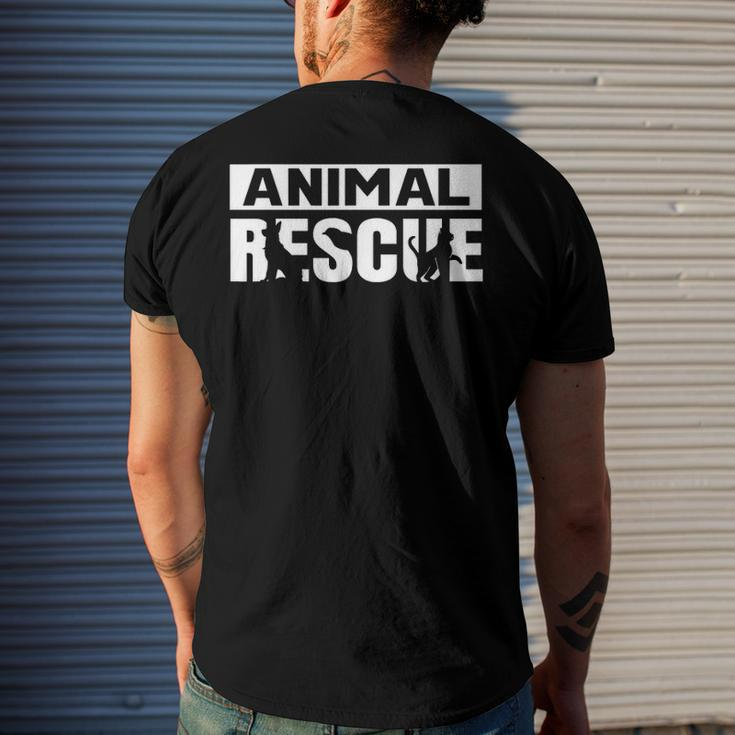 Animal Rescue Saving Rescuer Save Animals Men's Back Print T-shirt Gifts for Him