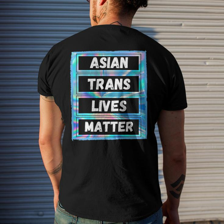 Asian Trans Lives Matter Lgbtq Transsexual Pride Flag Men's Back Print T-shirt Gifts for Him