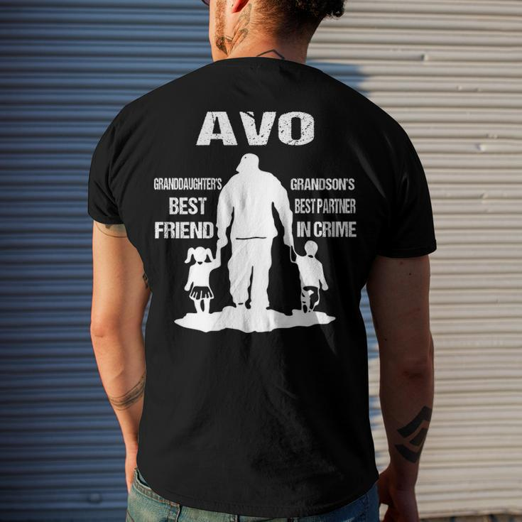 Avo Grandpa Avo Best Friend Best Partner In Crime Men's T-Shirt Back Print Gifts for Him