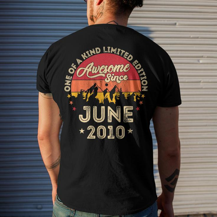 Awesome Since June 2010 Vintage 12Th Birthday V2 Men's Back Print T-shirt Gifts for Him