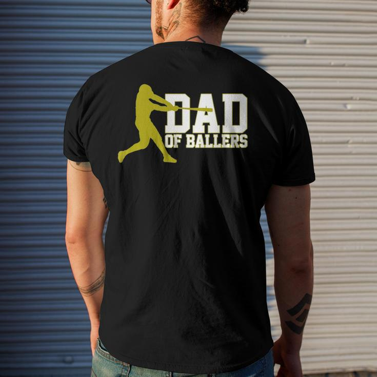 Baseball Dad Of Ballers Men's Back Print T-shirt Gifts for Him