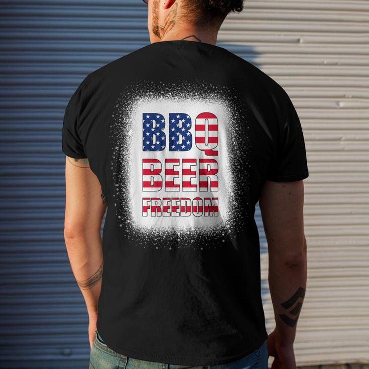 Bbq Beer Freedom America Usa Party 4Th Of July Summer Men's T-shirt Back Print Gifts for Him