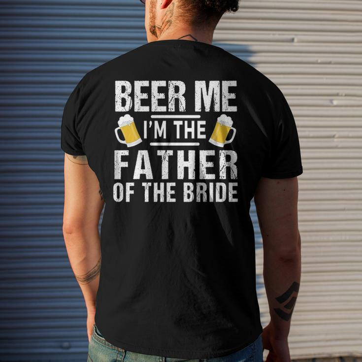 Beer Me Im The Father Of The Bride Men's Back Print T-shirt Gifts for Him