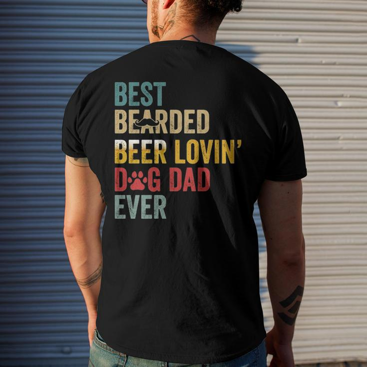 Best Bearded Beer Lovin’ Dog Dad Ever-Best For Dog Lovers Men's Back Print T-shirt Gifts for Him