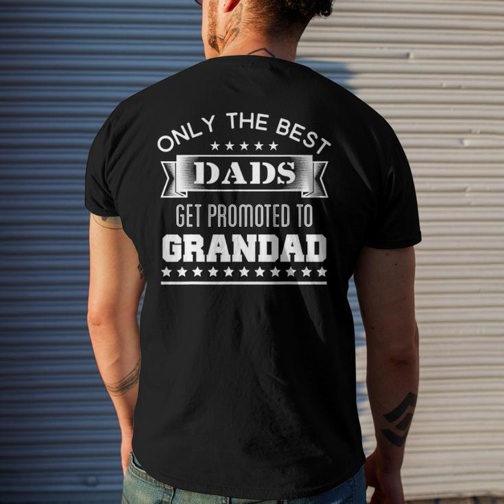 Only The Best Dads Get Promoted To Grandad Grandpas Men's Back Print T-shirt Gifts for Him