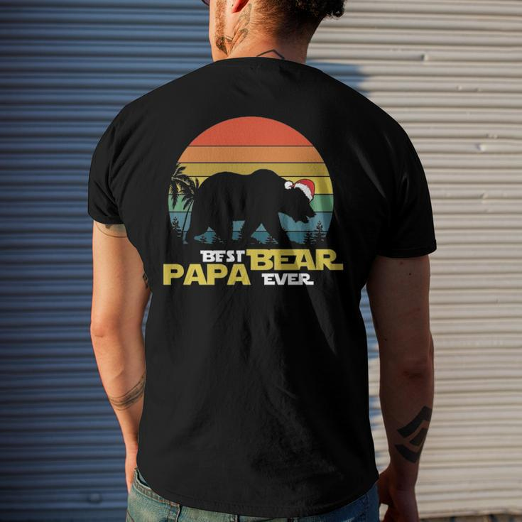 Best Papa Bear Ever Christmas Active Men's Back Print T-shirt Gifts for Him