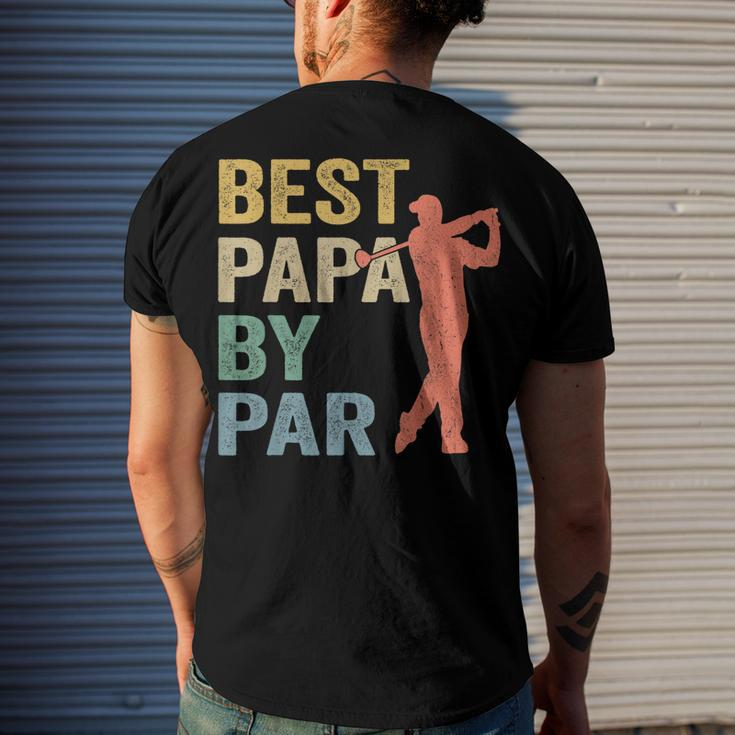Best Papa By Par Fathers Day Golf Grandpa Men's Back Print T-shirt Gifts for Him