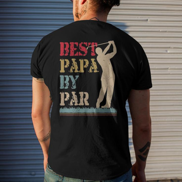 Best Papa By Par Golf Essential Men's Back Print T-shirt Gifts for Him