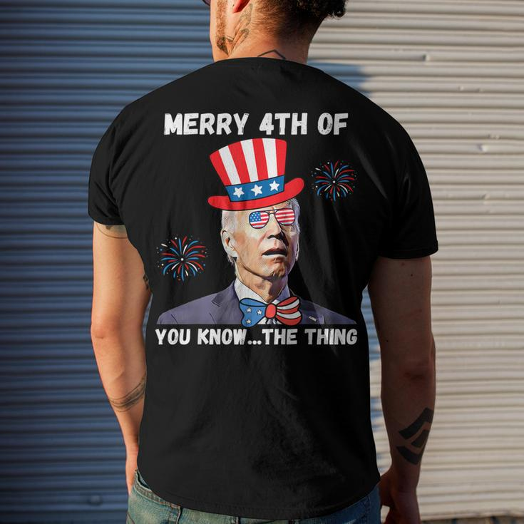 Biden Dazed Merry 4Th Of You Know The Thing 4Th Of July Men's Back Print T-shirt Gifts for Him