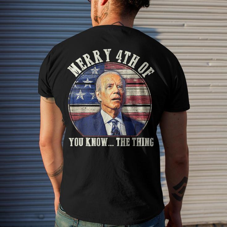 Biden Merry 4Th Of You Know The Thing Anti Biden Men's Back Print T-shirt Gifts for Him
