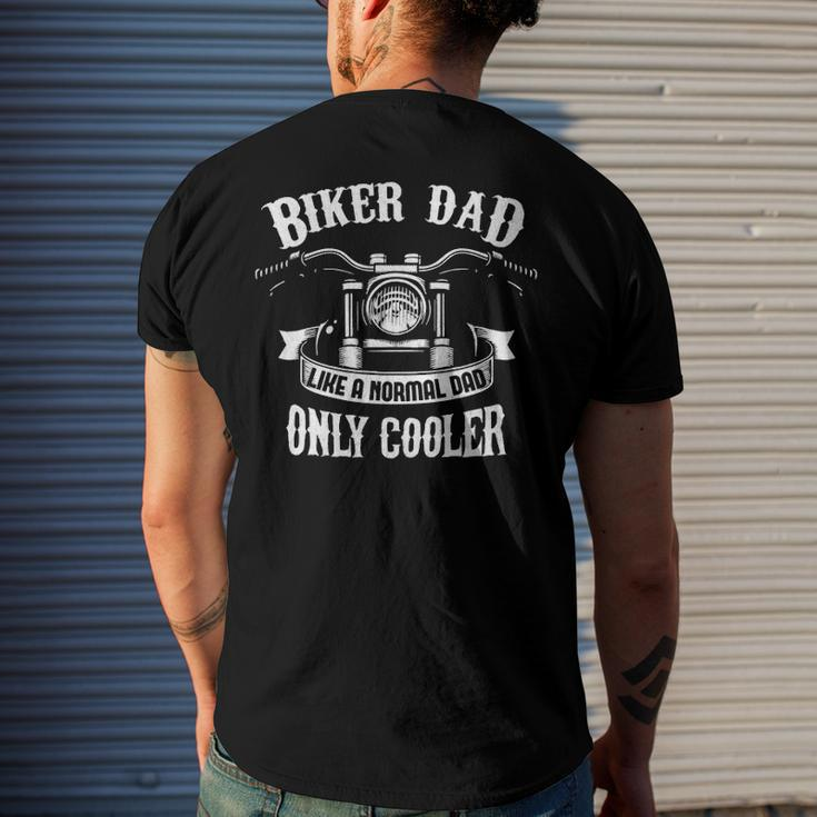 Biker Dad Motorcycle Fathers Day For Fathers Men's Back Print T-shirt Gifts for Him