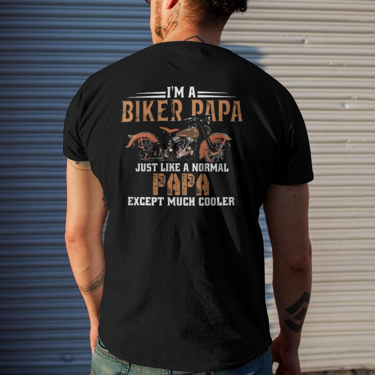 Im A Biker Papa Motorcycle Rider Men's Back Print T-shirt Gifts for Him