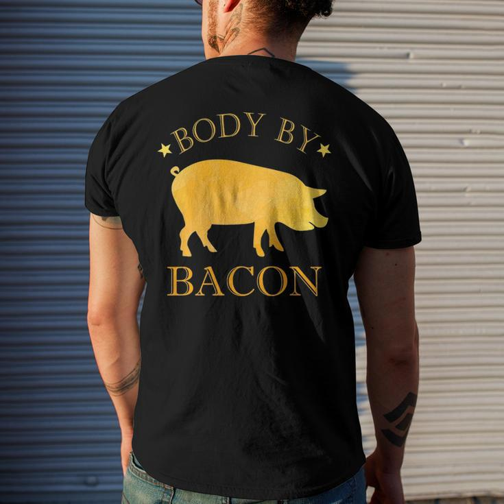 Body By Bacon Bbq Grilling Ham Loving Mens Men's Back Print T-shirt Gifts for Him