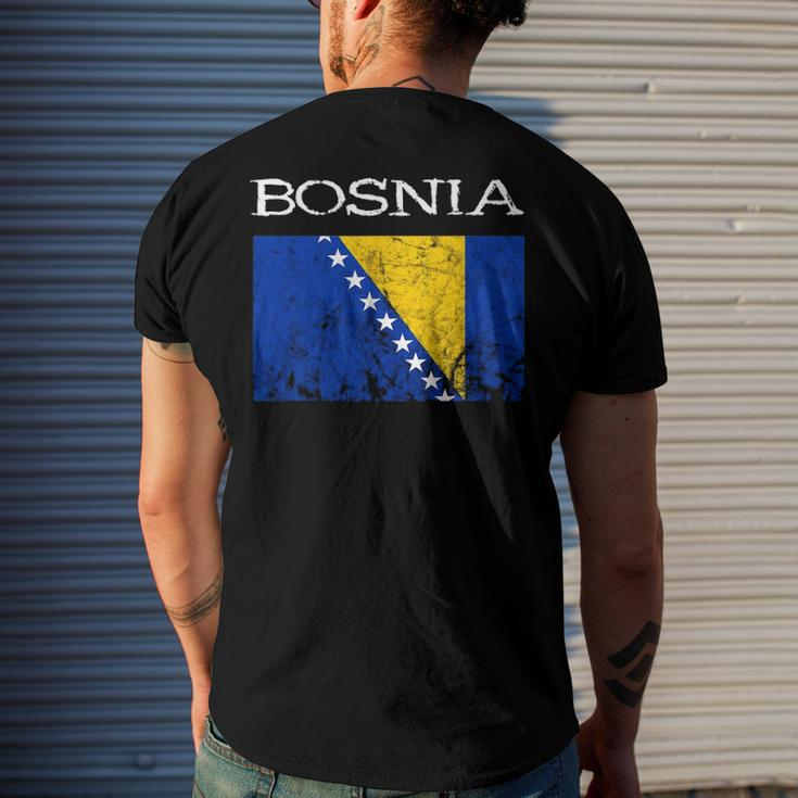 Bosnia-Herzegovina Bosnian Flag Bosnian Pride Bosnian Roots Men's Back Print T-shirt Gifts for Him