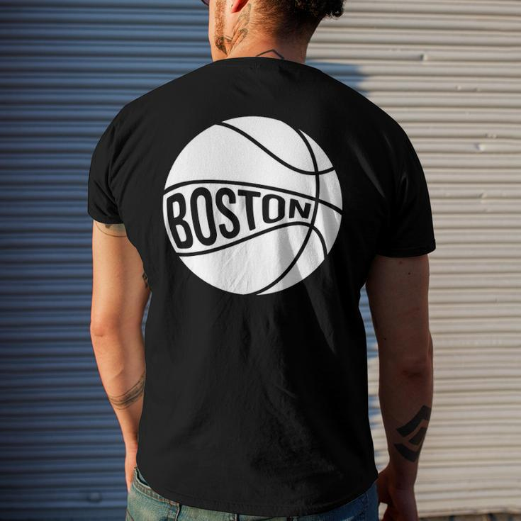 Boston Retro City Massachusetts State Basketball Men's Crewneck Short Sleeve Back Print T-shirt Gifts for Him