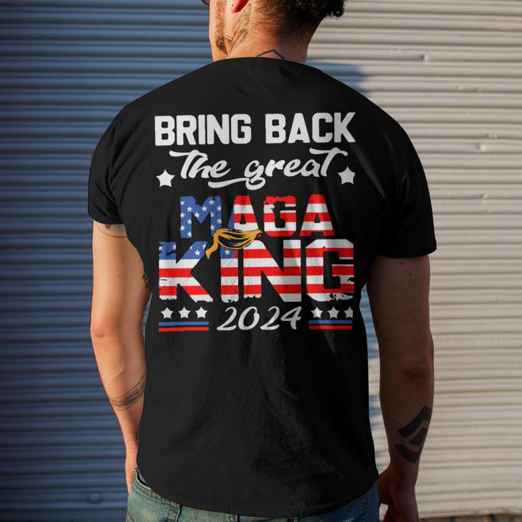 Bring Back The Great Maga King 2024 4Th Of July Trump 2024T President Trump Tee Republican Anti Biden Men's Crewneck Short Sleeve Back Print T-shirt Gifts for Him