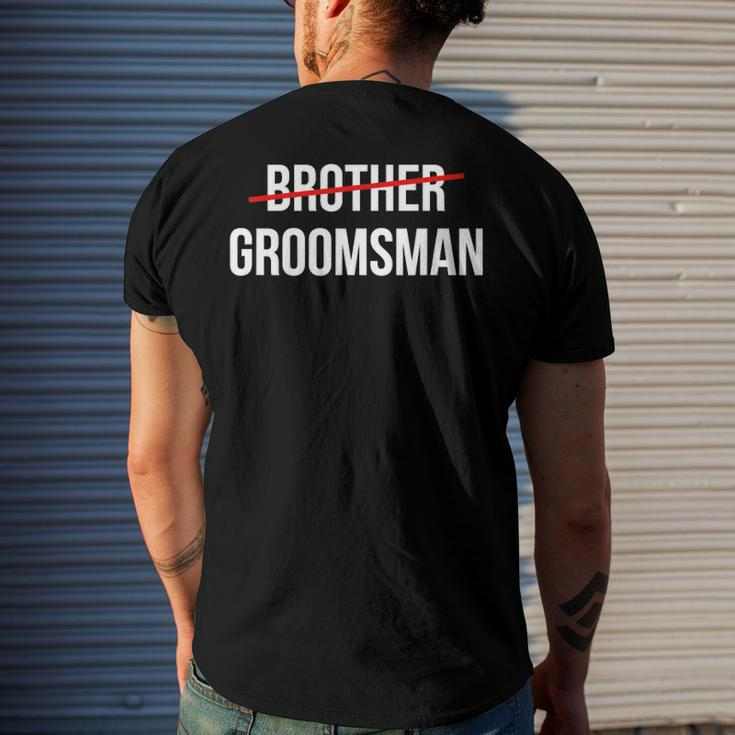 Mens From Brother To Groomsman Wedding Party Groomsmen Proposal Men's Back Print T-shirt Gifts for Him