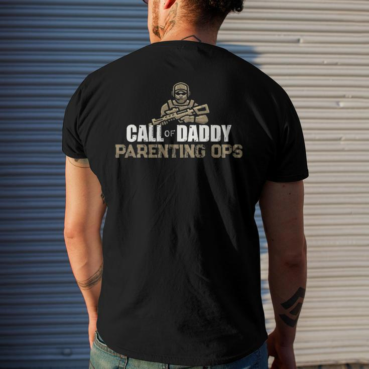 Call Of Daddy Parenting Ops Gamer Dads Fathers Day Men's Back Print T-shirt Gifts for Him