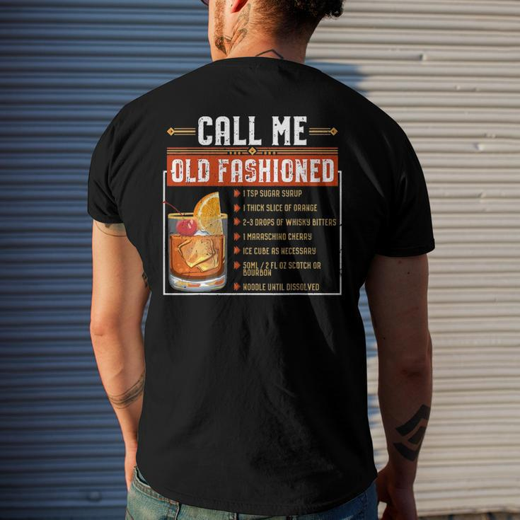 Call Me Old Fashioned Sarcasm Drinking Men's Back Print T-shirt Gifts for Him
