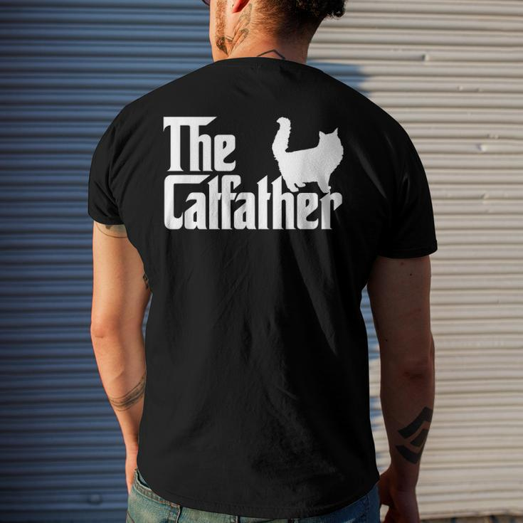 The Catfather Cat Dad For Men Cat Lover Men's Back Print T-shirt Gifts for Him