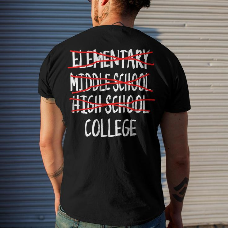 Check Mark 12Th Grade Graduation 2022 High School Graduation Men's Back Print T-shirt Gifts for Him